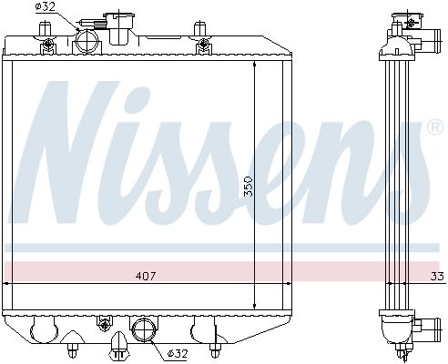 61749 NISSENS Радиатор, охлаждение двигателя