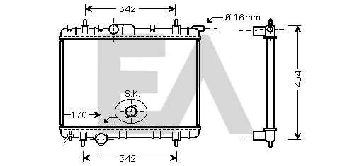 31R55104 EACLIMA Радиатор, охлаждение двигателя