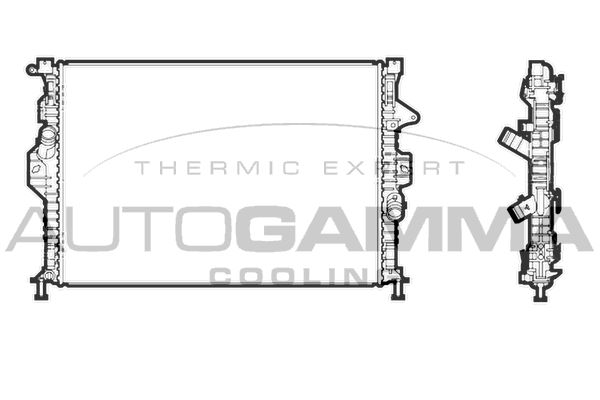 107318 AUTOGAMMA Радиатор, охлаждение двигателя