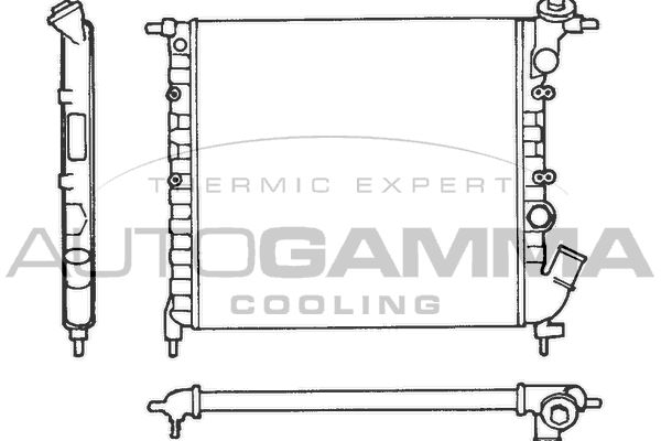 100848 AUTOGAMMA Радиатор, охлаждение двигателя