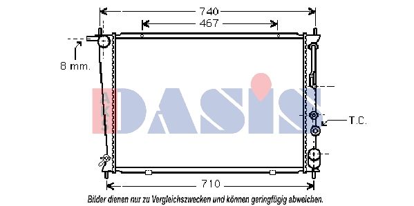 560003N AKS DASIS Радиатор, охлаждение двигателя