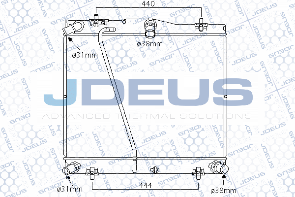 M0280830 JDEUS Радиатор, охлаждение двигателя