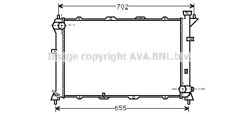 HY2024 AVA QUALITY COOLING Радиатор, охлаждение двигателя