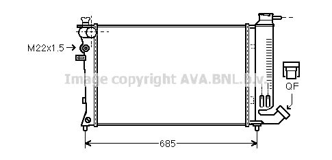 PEA2141 AVA QUALITY COOLING Радиатор, охлаждение двигателя