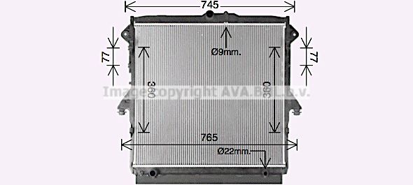 FD2667 AVA QUALITY COOLING Радиатор, охлаждение двигателя