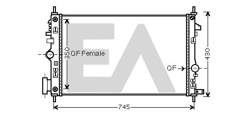 31R54228 EACLIMA Радиатор, охлаждение двигателя