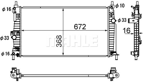 CR1886000S MAHLE Радиатор, охлаждение двигателя