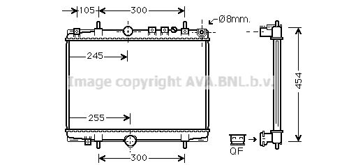 PE2234 AVA QUALITY COOLING Радиатор, охлаждение двигателя