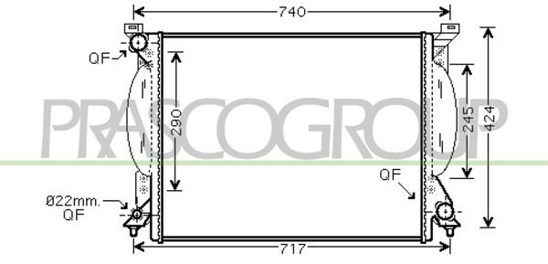 AD020R007 PRASCO Радиатор, охлаждение двигателя