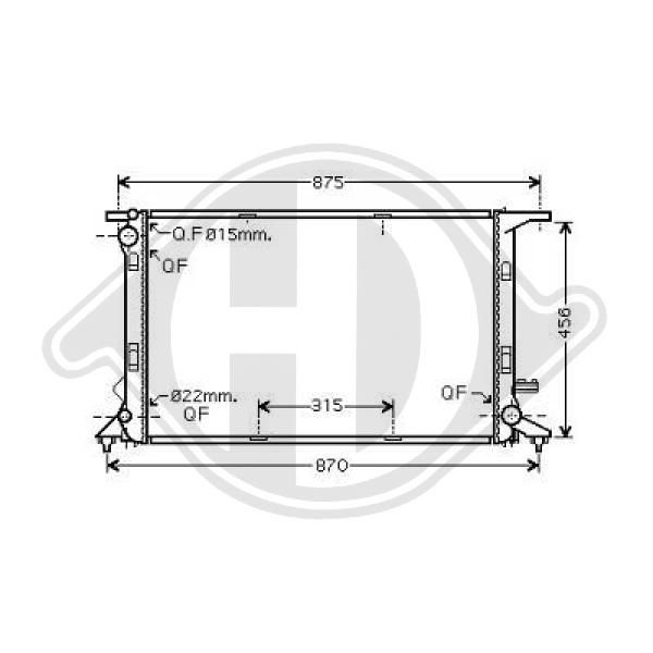 DCM1489 DIEDERICHS Радиатор, охлаждение двигателя