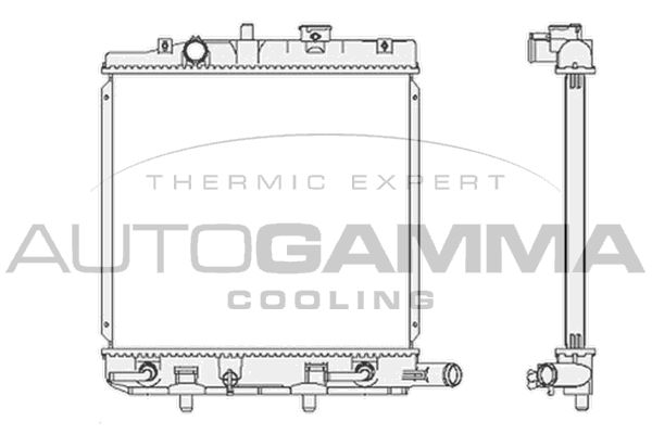 104677 AUTOGAMMA Радиатор, охлаждение двигателя