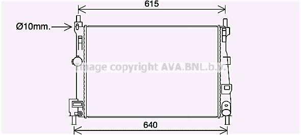 MZ2295 AVA QUALITY COOLING Радиатор, охлаждение двигателя