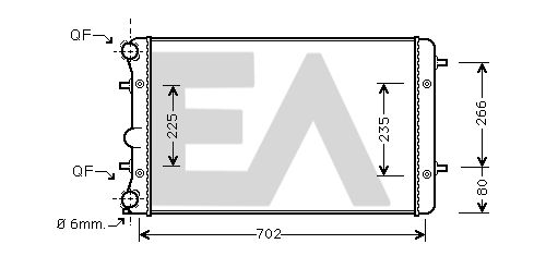 31R77118 EACLIMA Радиатор, охлаждение двигателя