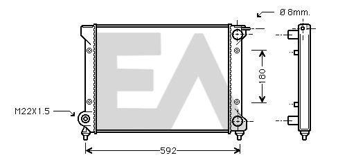 31R67012 EACLIMA Радиатор, охлаждение двигателя