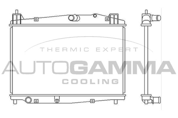 105695 AUTOGAMMA Радиатор, охлаждение двигателя