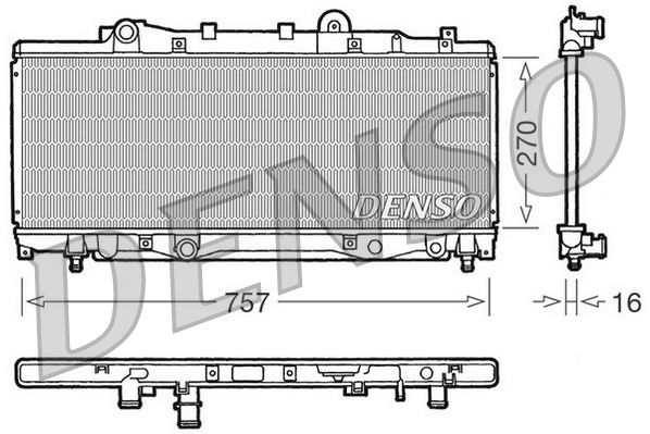 DRM09094 DENSO Радиатор, охлаждение двигателя