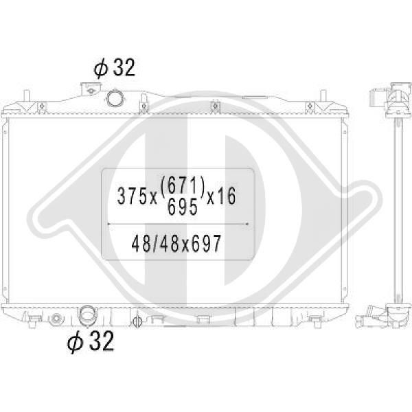DCM2183 DIEDERICHS Радиатор, охлаждение двигателя