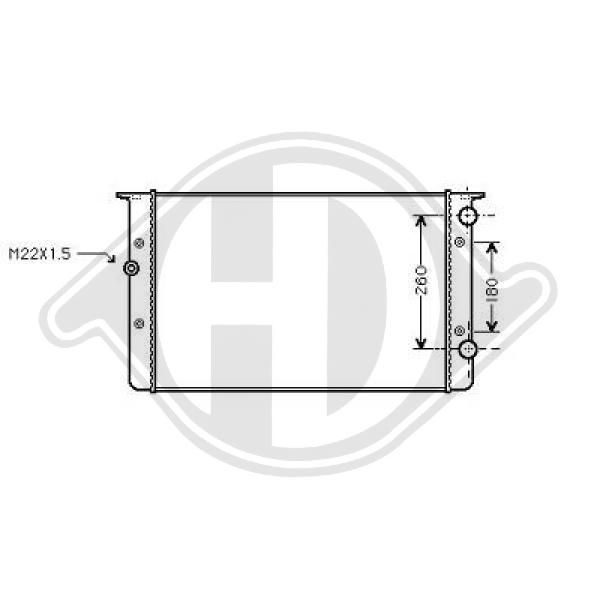 DCM3405 DIEDERICHS Радиатор, охлаждение двигателя