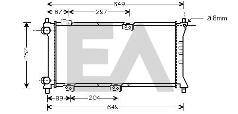 31R25108 EACLIMA Радиатор, охлаждение двигателя