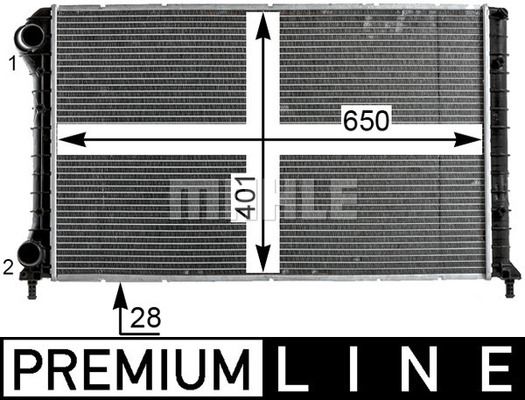 CR1990000P MAHLE Радиатор, охлаждение двигателя