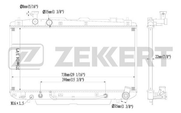 MK1150 ZEKKERT Радиатор, охлаждение двигателя