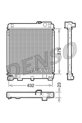 DRM05030 DENSO Радиатор, охлаждение двигателя