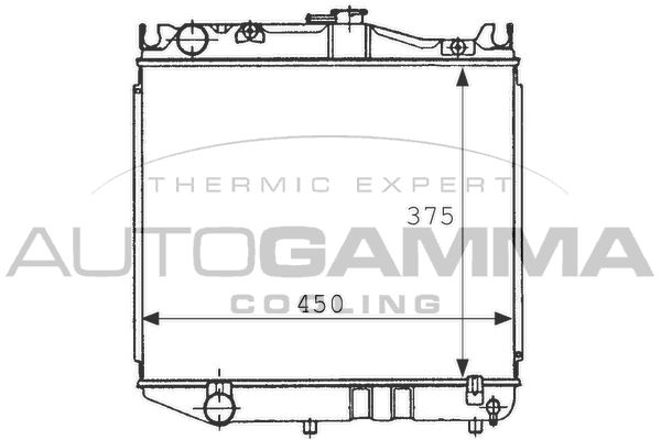 101000 AUTOGAMMA Радиатор, охлаждение двигателя