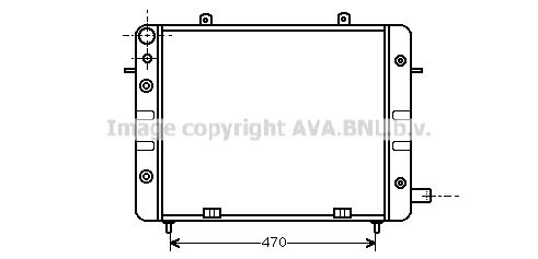 OL2084 AVA QUALITY COOLING Радиатор, охлаждение двигателя