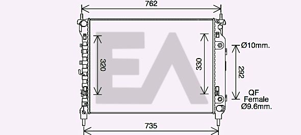 31R14014 EACLIMA Радиатор, охлаждение двигателя