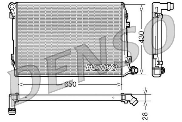 DRM32037 DENSO Радиатор, охлаждение двигателя