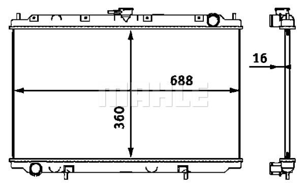 CR545000S MAHLE Радиатор, охлаждение двигателя