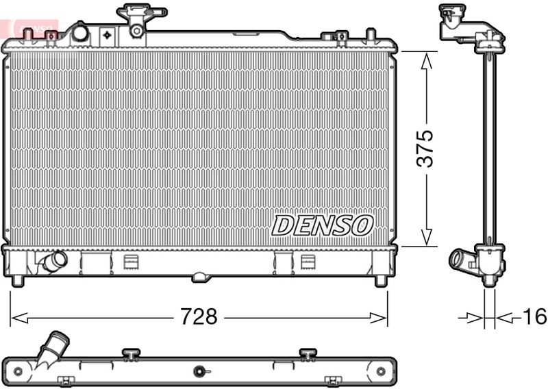 DRM44033 DENSO Радиатор, охлаждение двигателя