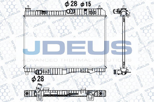 M0120360 JDEUS Радиатор, охлаждение двигателя
