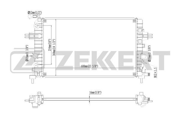 MK1540 ZEKKERT Радиатор, охлаждение двигателя