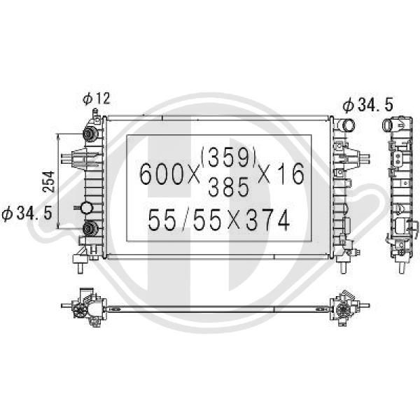 DCM2659 DIEDERICHS Радиатор, охлаждение двигателя