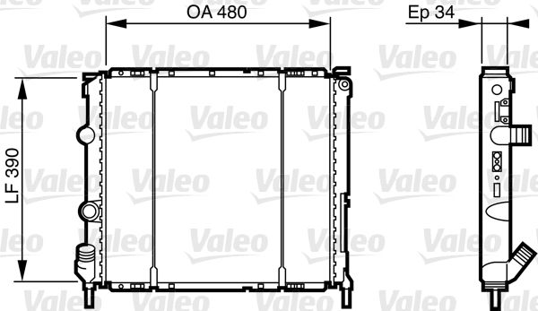 732474 VALEO Радиатор, охлаждение двигателя