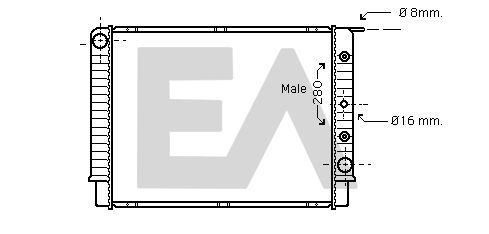 31R78020 EACLIMA Радиатор, охлаждение двигателя