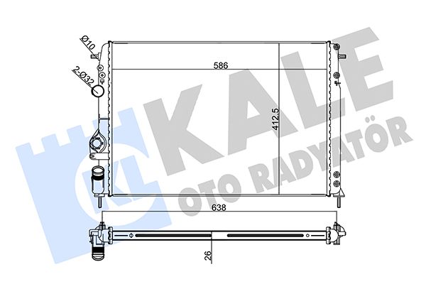 205500 KALE OTO RADYATÖR Радиатор, охлаждение двигателя