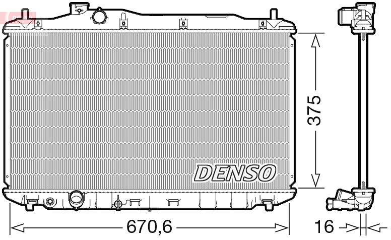 DRM40105 DENSO Радиатор, охлаждение двигателя