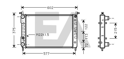 31R25045 EACLIMA Радиатор, охлаждение двигателя