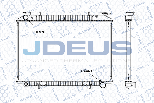 M0190820 JDEUS Радиатор, охлаждение двигателя