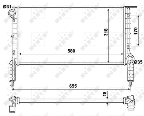 WG1722603 WILMINK GROUP Радиатор, охлаждение двигателя