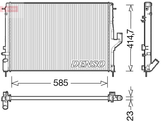 DRM37001 DENSO Радиатор, охлаждение двигателя