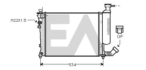 31R10050 EACLIMA Радиатор, охлаждение двигателя