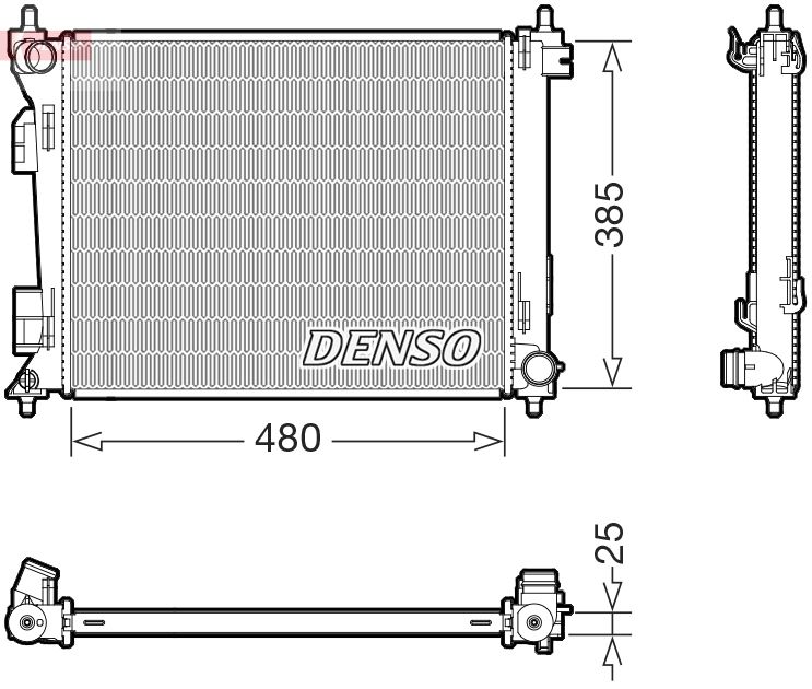 DRM43010 DENSO Радиатор, охлаждение двигателя