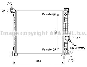 OL2681 AVA QUALITY COOLING Радиатор, охлаждение двигателя