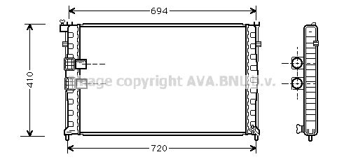 PEA2176 AVA QUALITY COOLING Радиатор, охлаждение двигателя