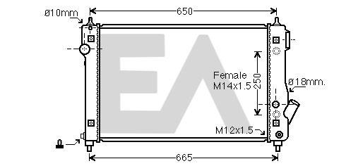 31R20013 EACLIMA Радиатор, охлаждение двигателя