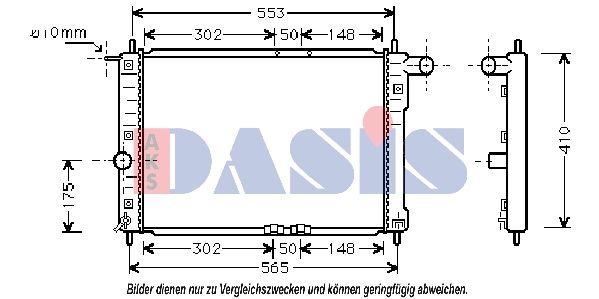 510005N AKS DASIS Радиатор, охлаждение двигателя