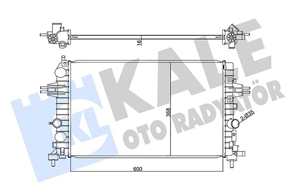 371200 KALE OTO RADYATÖR Радиатор, охлаждение двигателя